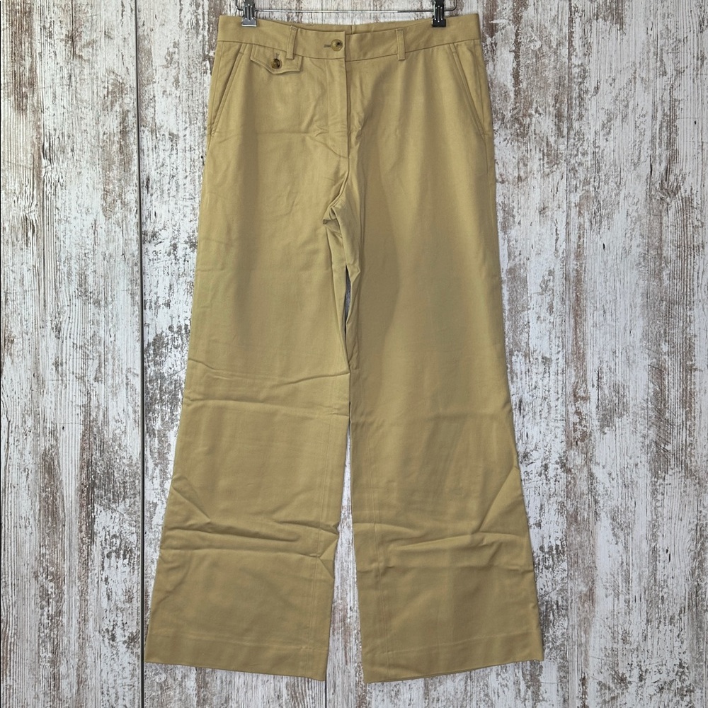 Dries Van Noten Tan Wide-Leg Cotton Trousers